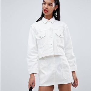 Denim jacket & skirt set by Weekday